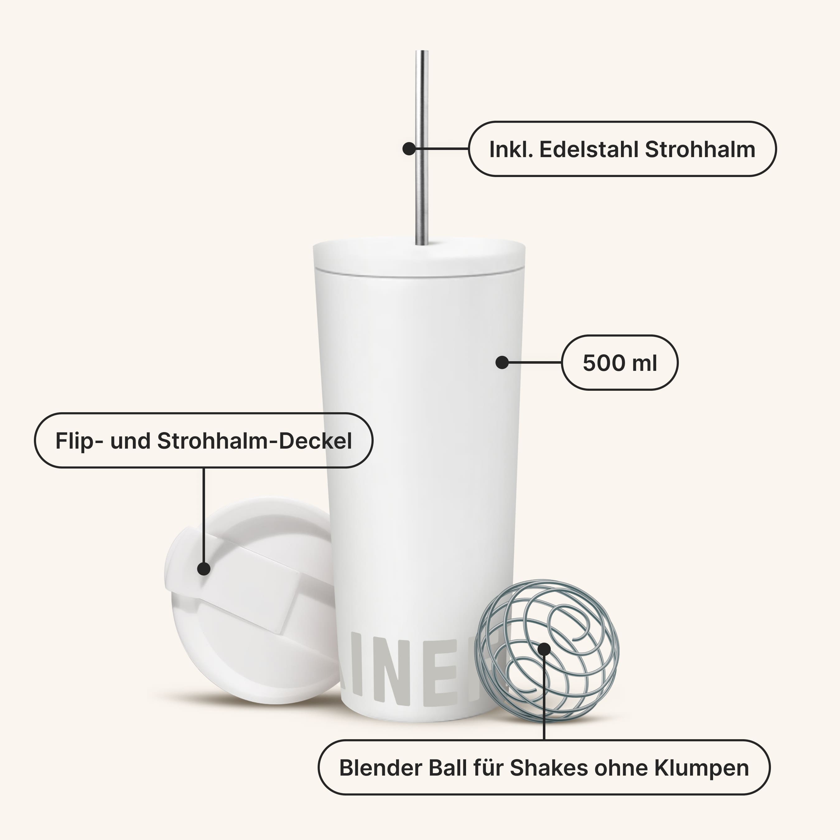 Edelstahl Shaker & Becher to go